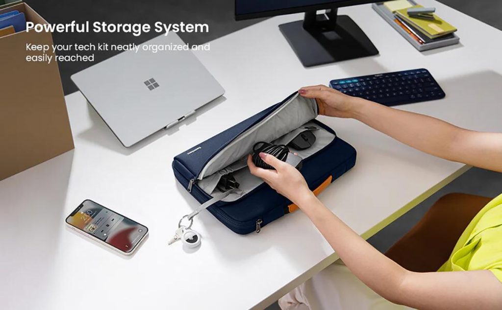 Tomtoc A14 Túi Chống Sốc Có Ngăn Đựng Sạc Surface và Chuột Bluetooth Vừa Gọn Nhất