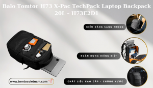 Balo Tomtoc H73 X-Pac TechPack Laptop Backpack 20L – H73E2D1
