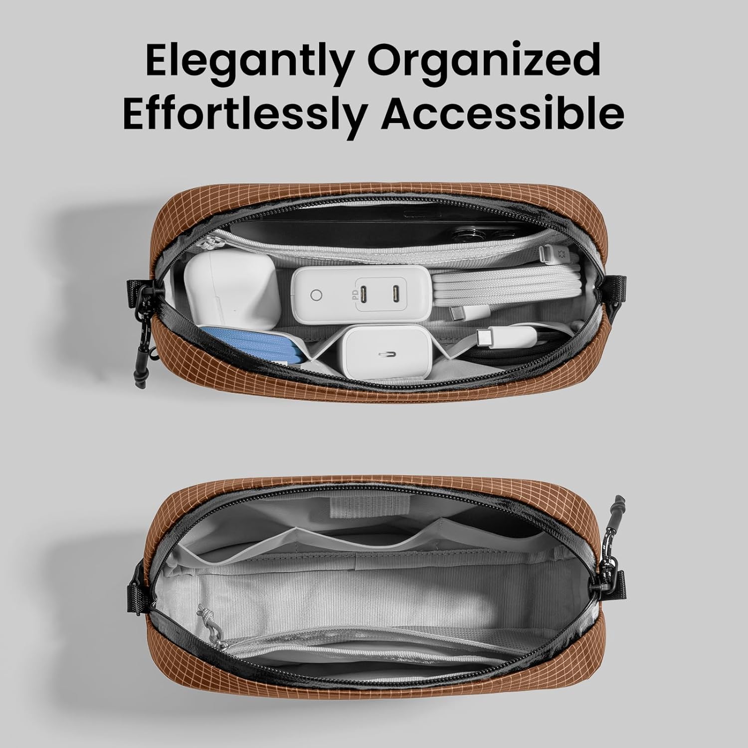 tui-dung-phu-kien-tomtoc-premium-light-t12-tech-organizer-brown-06 Tomtoc T12M1 Caro Túi Đựng Phụ Kiện Premium Light | TomtocVietNam.VN