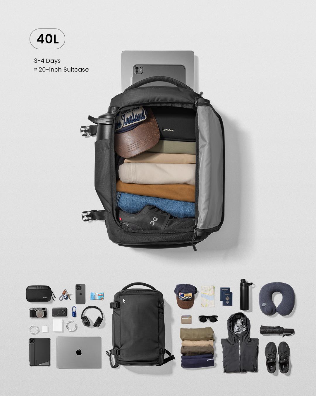 Review Balo Tomtoc Navigator T66 Liteway – Balo Du Lịch 28L & 40L Cao Cấp | https://tomtocvietnam.vn/ Phân Phối Chính Hãng