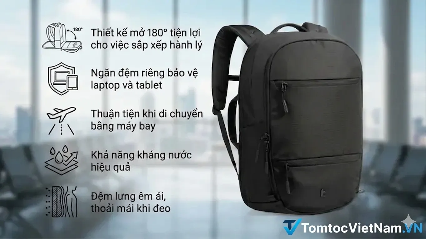 Balo Tomtoc T77: Balo Laptop Urban-EX Cao Cấp Chính Hãng